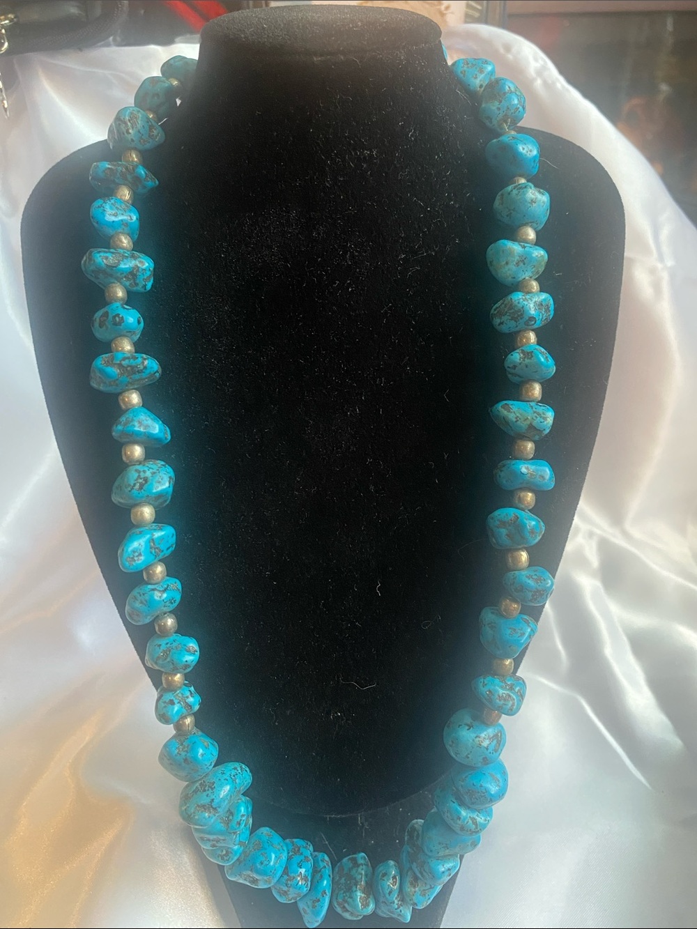 Turquoise 45 Stone Bead Necklace - Blue Women’s Jewelry